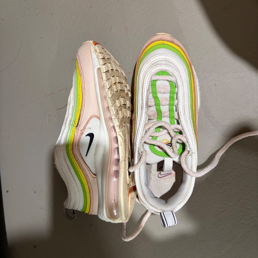 Nike Air Max 97 “Feel Love” Womens Size 6 | White Pearl Pink Green